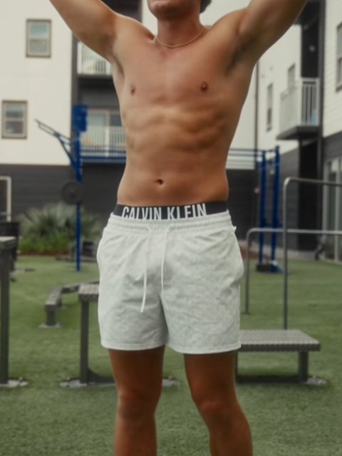 Customer wearing the Intense Power boxer briefs